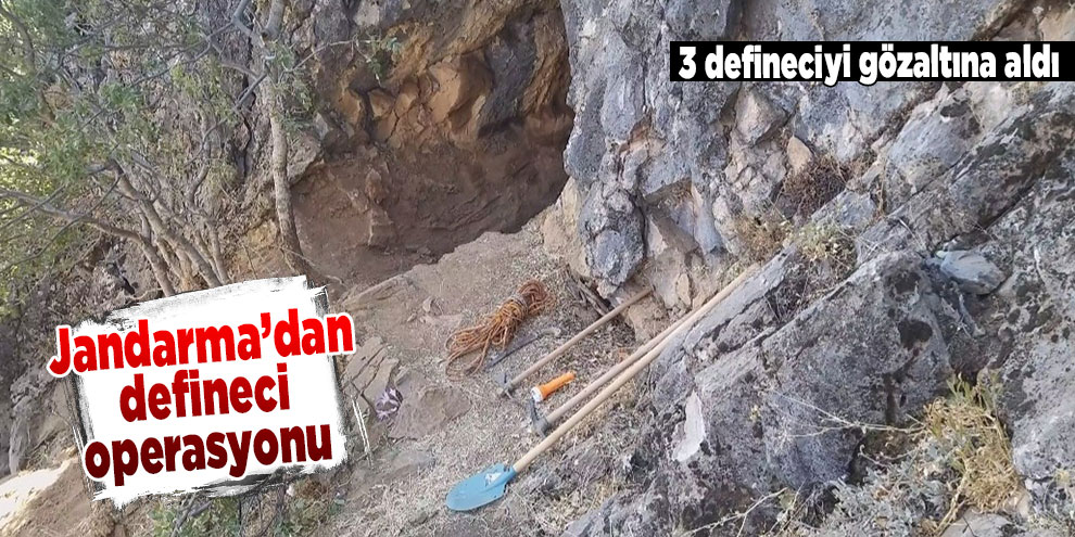 Jandarma’dan defineci operasyonu