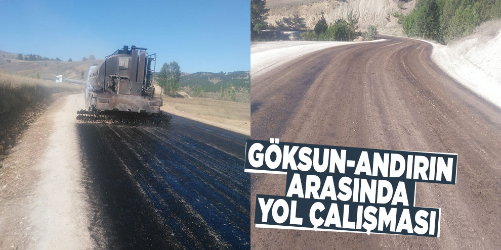 Göksun-Andırın arasında yol çalışması