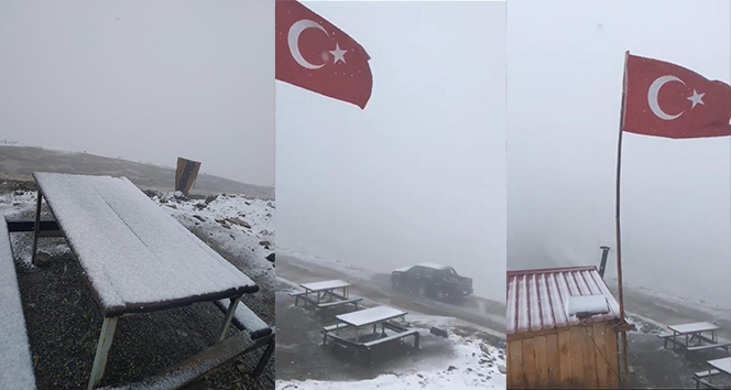 Doğu Karadeniz'in yüksek kesimlerine mevsimin ilk karı yağdı