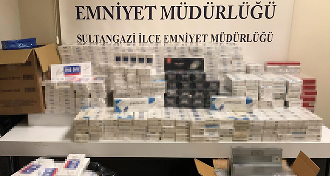 Sultangazi'de kaçak sigara üretilen mahzen ortaya çıkarıldı