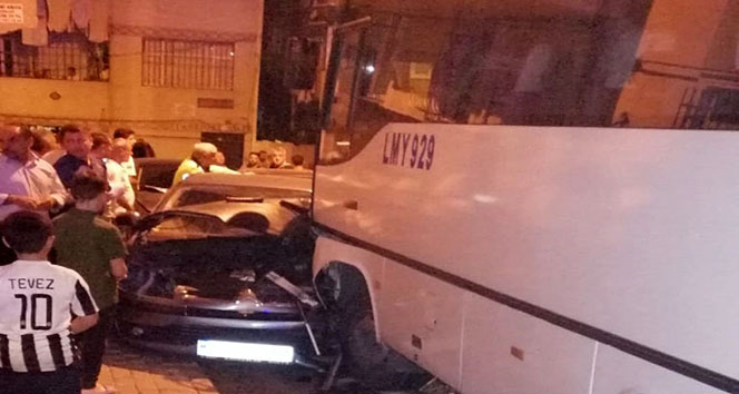 Freni patlayan servis aracı dehşet saçtı