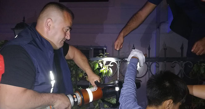 Eline korkuluk demiri saplandı gıkı çıkmadı