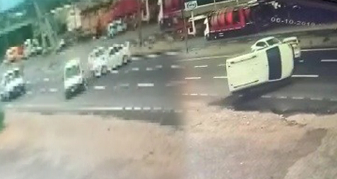 Sürücünün attığı makas kazaya neden oldu