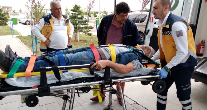 Otoyol inşaatında görünmez kaza