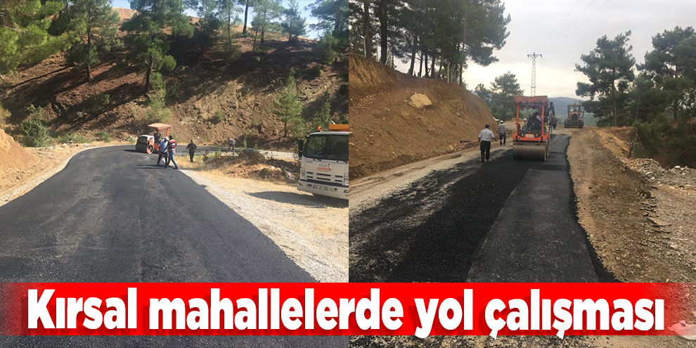 Kırsal mahallelerde yol çalışması