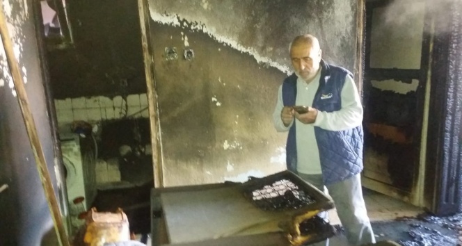 Iraklı mülteci ailenin kaldığı evde yangın çıktı