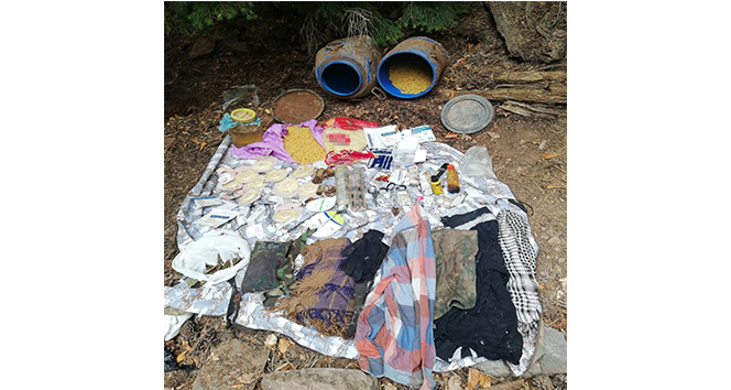 Amanoslar'da PKK sığınağı ve erzak deposu bulundu