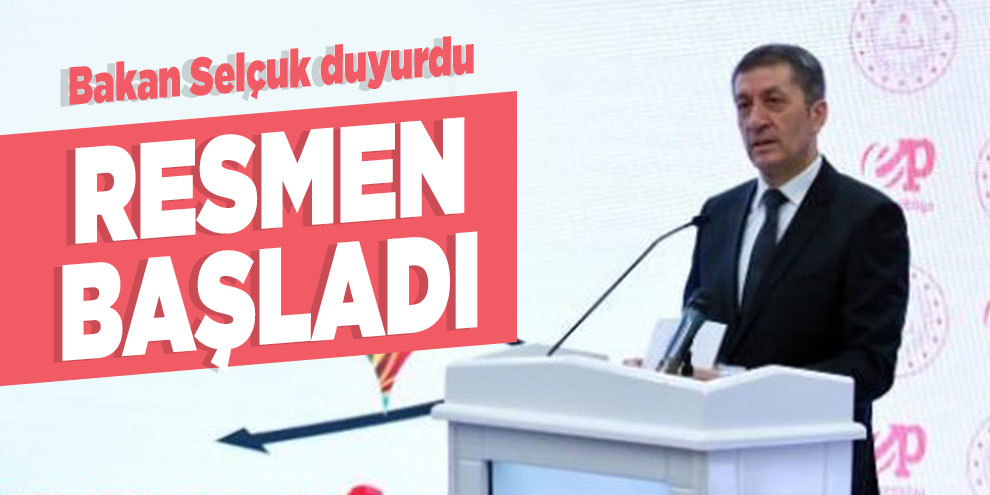 Bakan Selçuk duyurdu: Resmen başladı