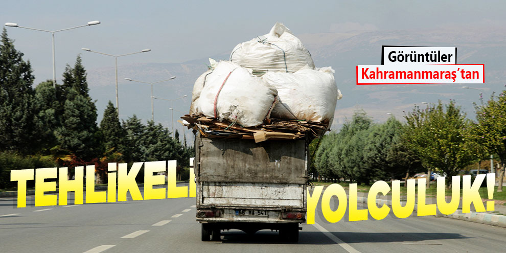 Yük sınırını aşan kamyonetin tehlikeli yolculuğu