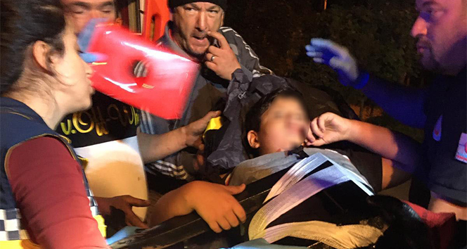 Demir korkuluklar vücuduna saplandı!