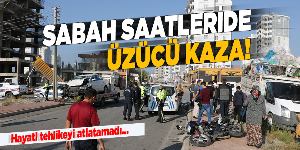 Otomobil ile çarpışan motosiklet sürücüsü yaralandı