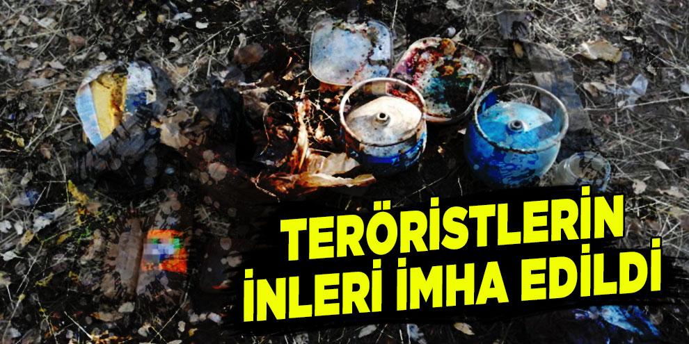 Teröristlerin inleri imha edildi