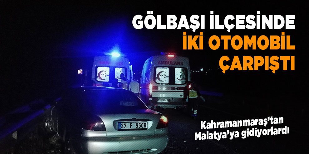 Gölbaşı ilçesinde iki otomobil çarpıştı: 3 yaralı