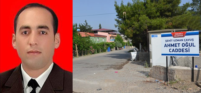 ŞEHİT UZMAN ÇAVUŞ AHMET OĞUL'UN İSMİ CADDEYE VERİLDİ