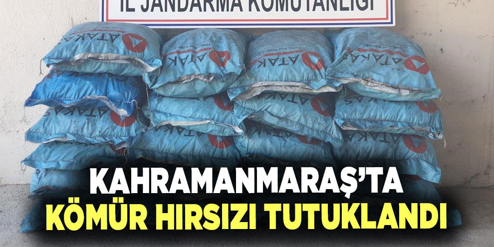 Kahramanmaraş’ta kömür hırsızı tutuklandı
