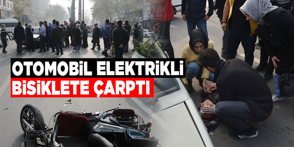 Otomobil elektrikli bisiklete çarptı: 2 yaralı