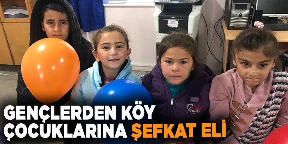 Gençlerden köy çocuklarına şefkat eli