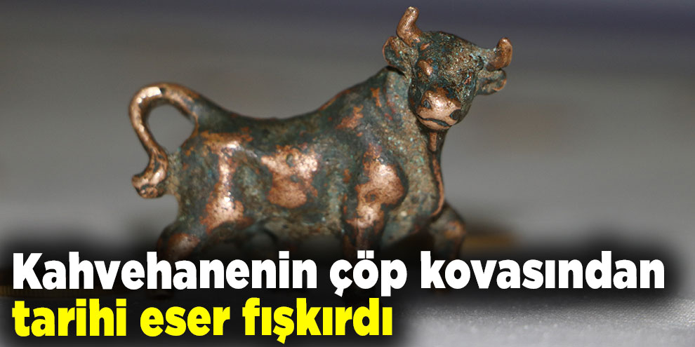 Kahvehanenin çöp kovasından tarihi eser fışkırdı