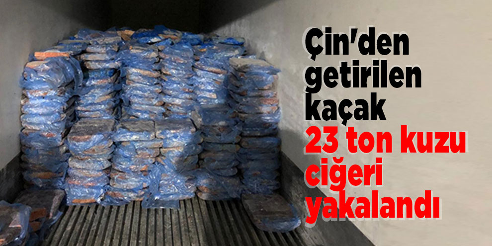 Çin'den getirilen kaçak 23 ton kuzu ciğeri yakalandı