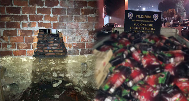 Duvarı delip 90 bin liralık çay çaldılar