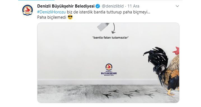 120 bin dolarlık muza "Horozlu" gönderme