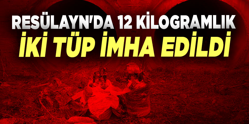 Resülayn'da tuzaklanmış 12 kilogramlık iki tüp imha edildi
