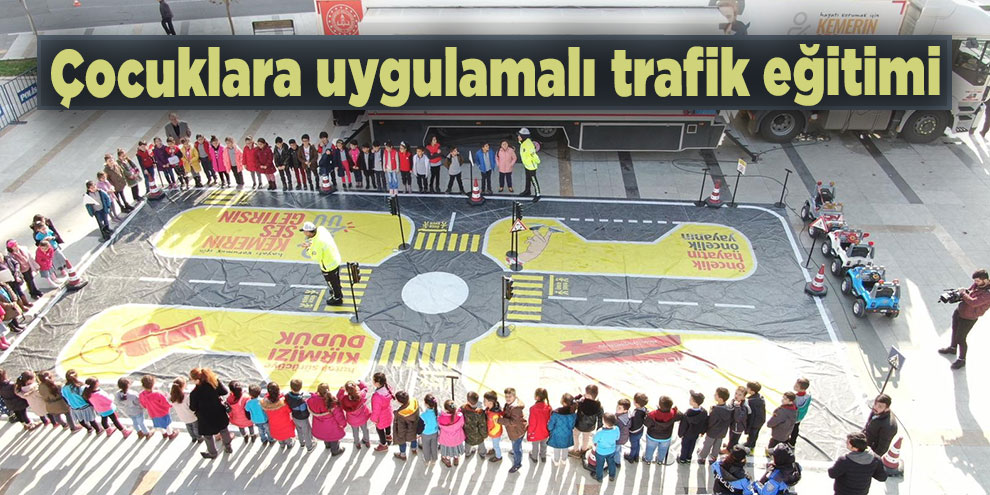 Çocuklara uygulamalı trafik eğitimi
