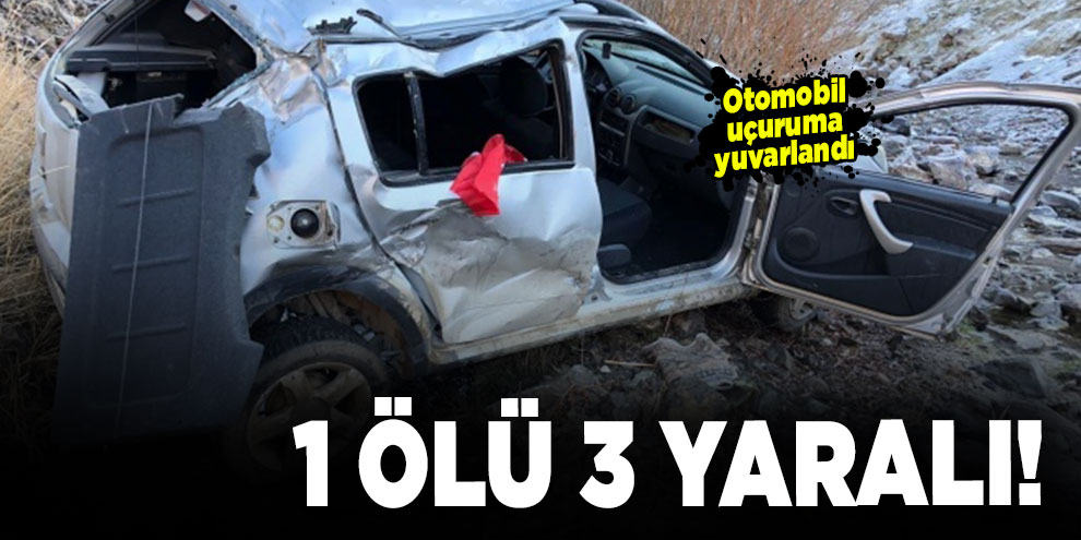 Otomobil uçuruma yuvarlandı: 1 ölü 3 yaralı!