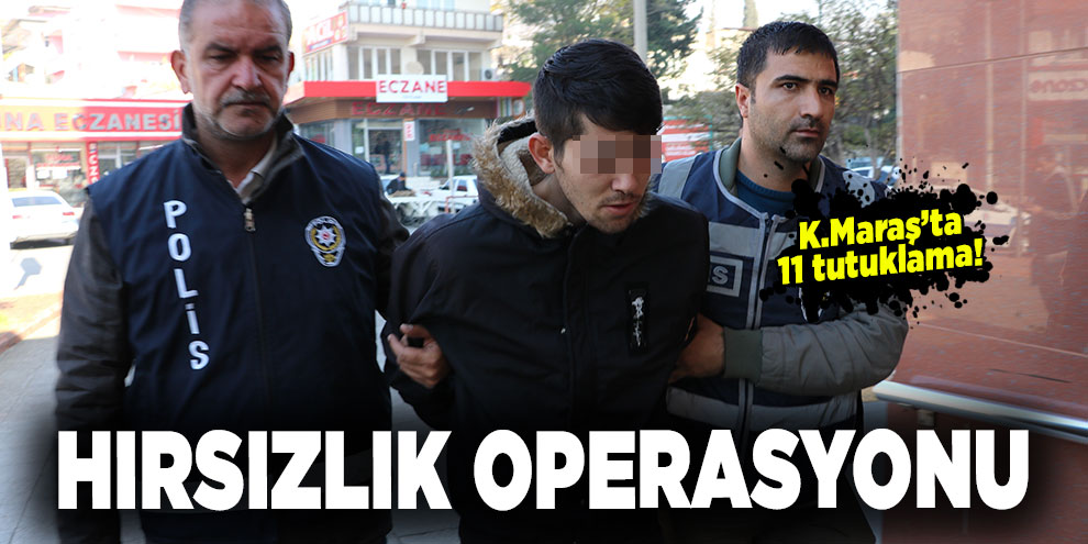 Kahramanmaraş'ta hırsızlık operasyonu: 11 tutuklama