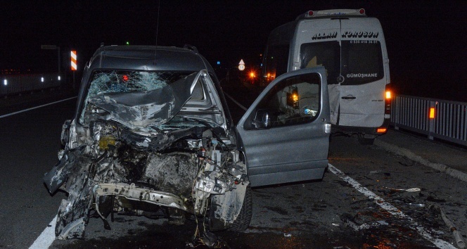 Gümüşhane'de trafik kazası: 2 yaralı