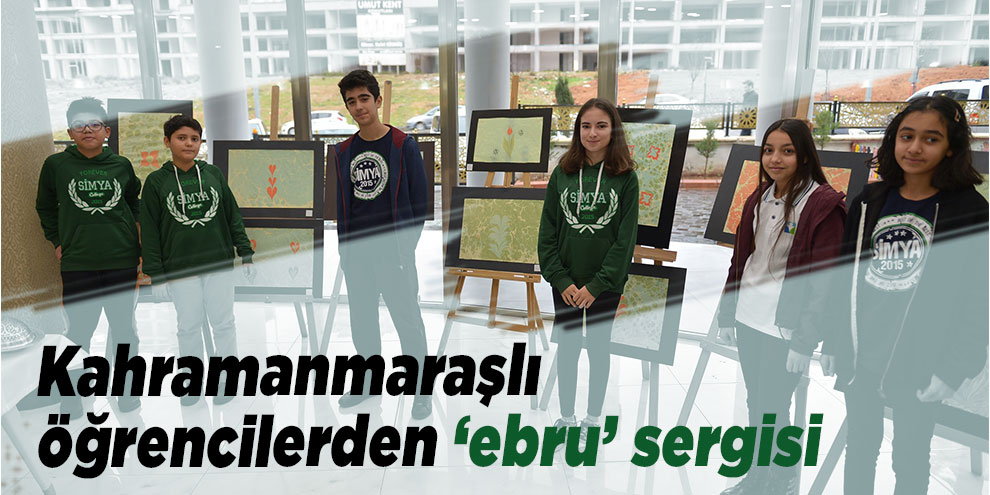 Kahramanmaraşlı öğrencilerden ‘ebru’ sergisi