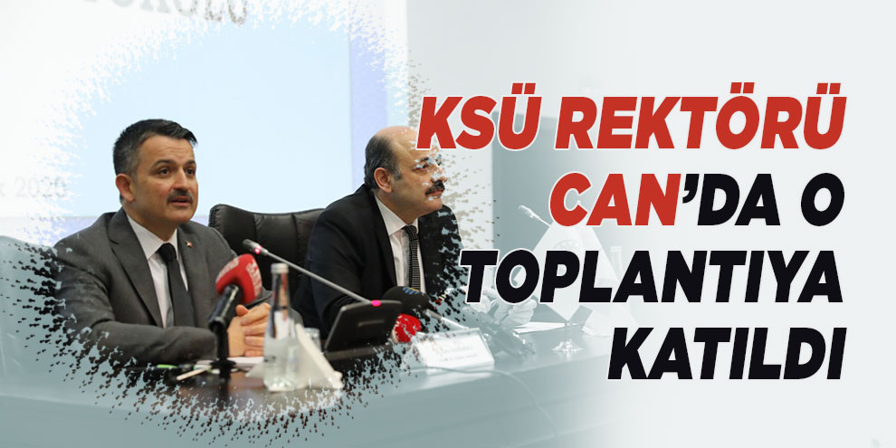 O toplantıya KSÜ Rektörü Can'da katıldı