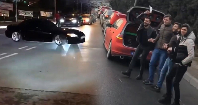 İstanbul'da asker uğurlama konvoyunda 'drift' terörü