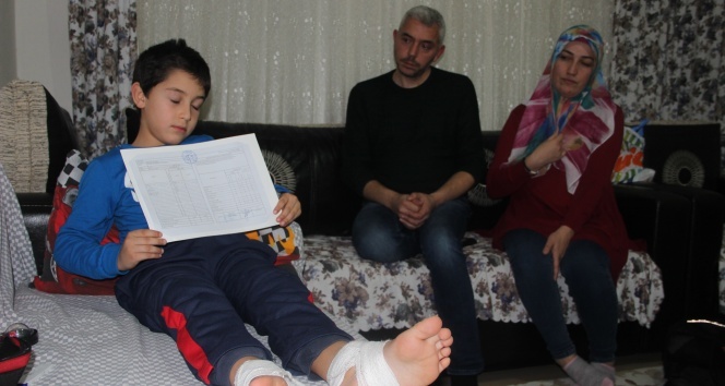 Kartopu oynarken yanan çocuklardan biri taburcu oldu