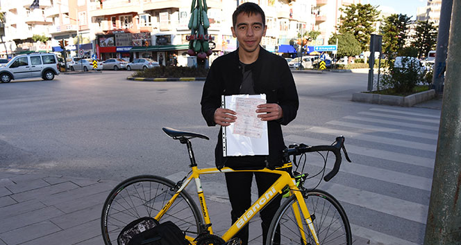 Bisikletiyle kırmızı ışıkta geçti, 420 TL ceza yedi