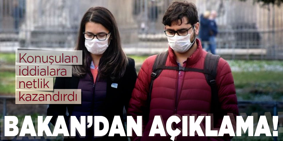 Sağlık Bakanı Fahrettin Koca'dan Korona virüs açıklaması