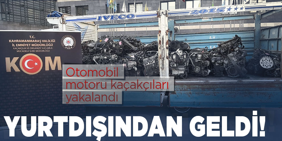 Otomobil motoru kaçakçıları yakalandı