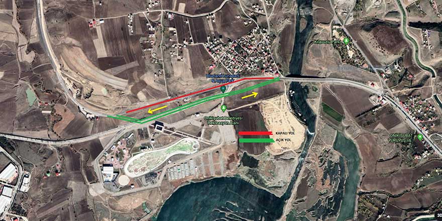 Kahramanmaraş-Göksun yolunda güzergah değişikliği