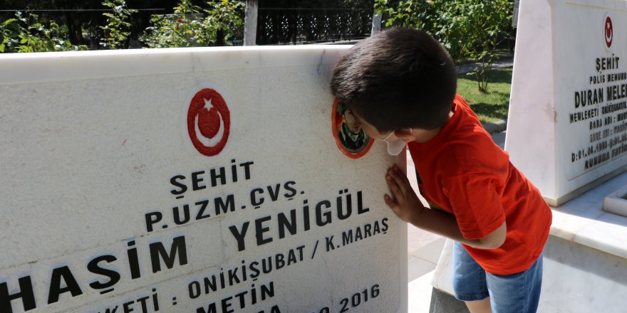 Kahramanmaraş'ta şehit çocuklarından buruk ziyaret