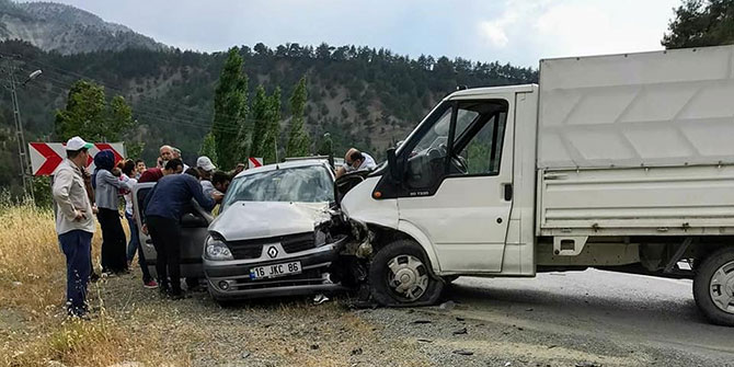 Ilıca-Kahramanmaraş yolunda trafik kazası