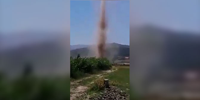 Kahramanmaraş'ta ortaya çıkan hortum korkuttu!