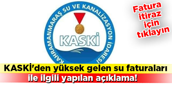 Kaski'den yüksek gelen su faturaları ile ilgili açıklama! Fatura itiraz için tıklayın