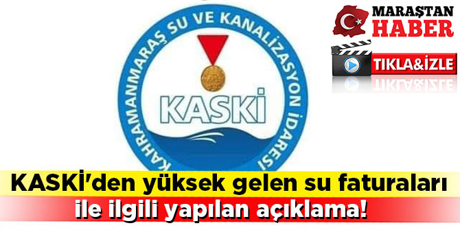 Kaski'den yüksek gelen su faturaları ile ilgili videolu açıklama!