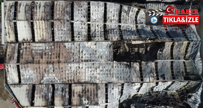 Bursa'daki feci yangından geriye kalan enkaz havadan görüntülendi