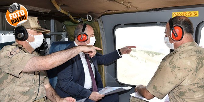 Vali Coşkun Kale Tepe Jandarma Üs Bölgesi'nde İncelemelerde Bulundu