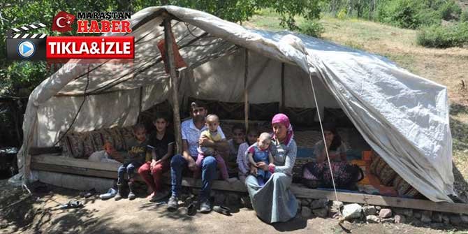 11 kişilik ailenin çadırdaki yaşam mücadelesi