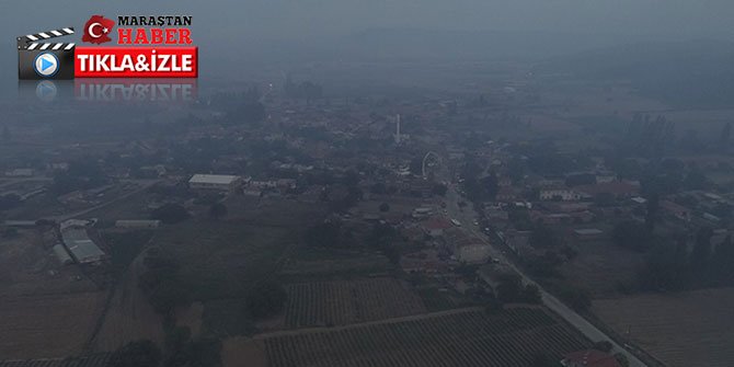 Alevler nedeniyle boşaltılmıştı, Kumköy havadan görüntülendi