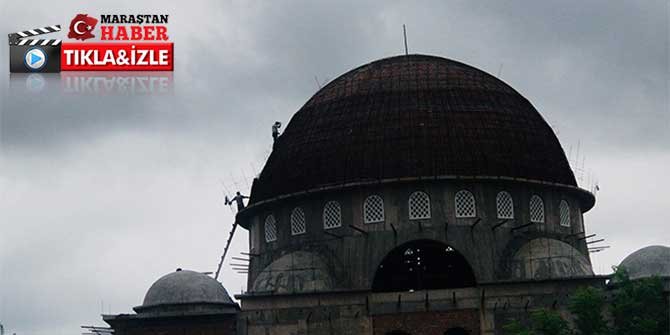 Ölümüne cami kubbesinde tamir