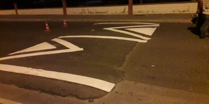 Yaya geçitleri ve kasisler boyanıyor