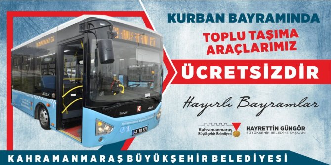 Kurban Bayramı Süresince Toplu Taşıma Ücretsiz